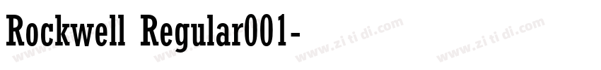 Rockwell Regular001字体转换